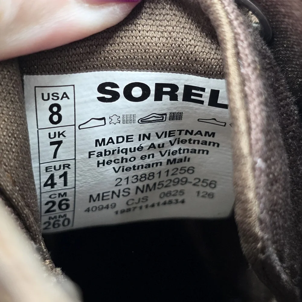 Sorel‎ Madson Chukka Boots Mens 8 Brown Leather Comfort Waterproof Lace Up